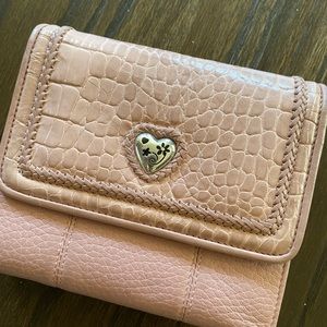 Soft Pink Wallet with silver Heart embellishment